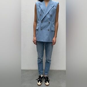 Dries Van Noten Padded Sleeveless Doublebreasted Blazer size 38